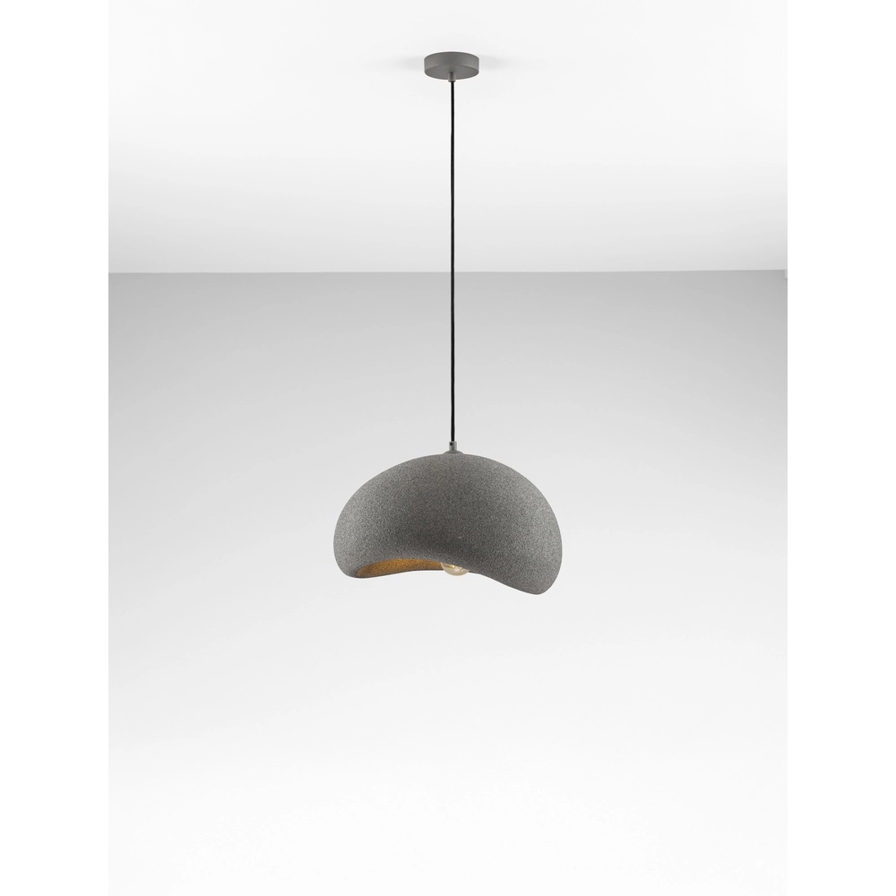 Natuurlijke hanglamp Aere grijs 40cm