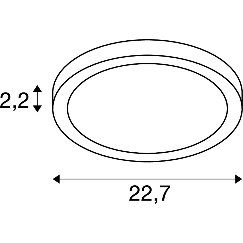 Plafonniere Vario Ø 22,7cm wit met sensor SLV 4024163316255
