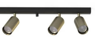 Zwart met gouden plafondspot Eye 6-lichts Lyora 5903139881999