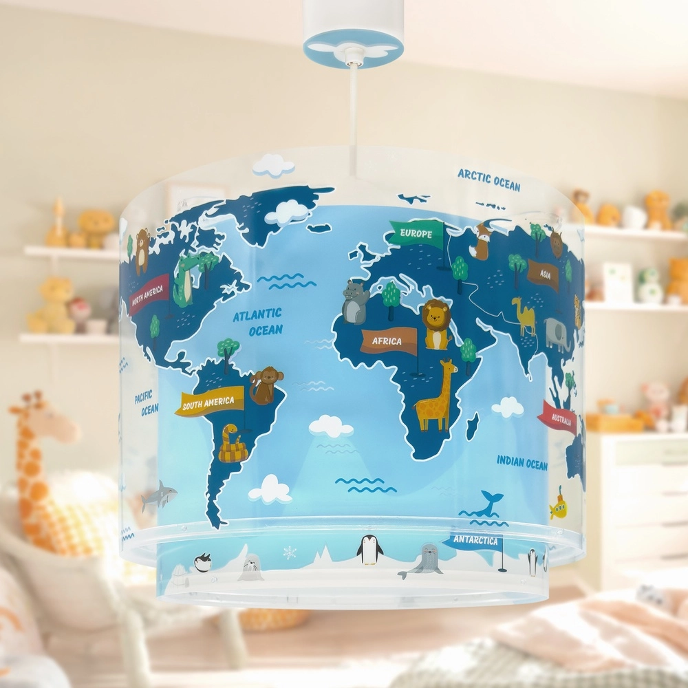 Kinderkamer hanglamp Kids World blauw Dalber 8420406406725