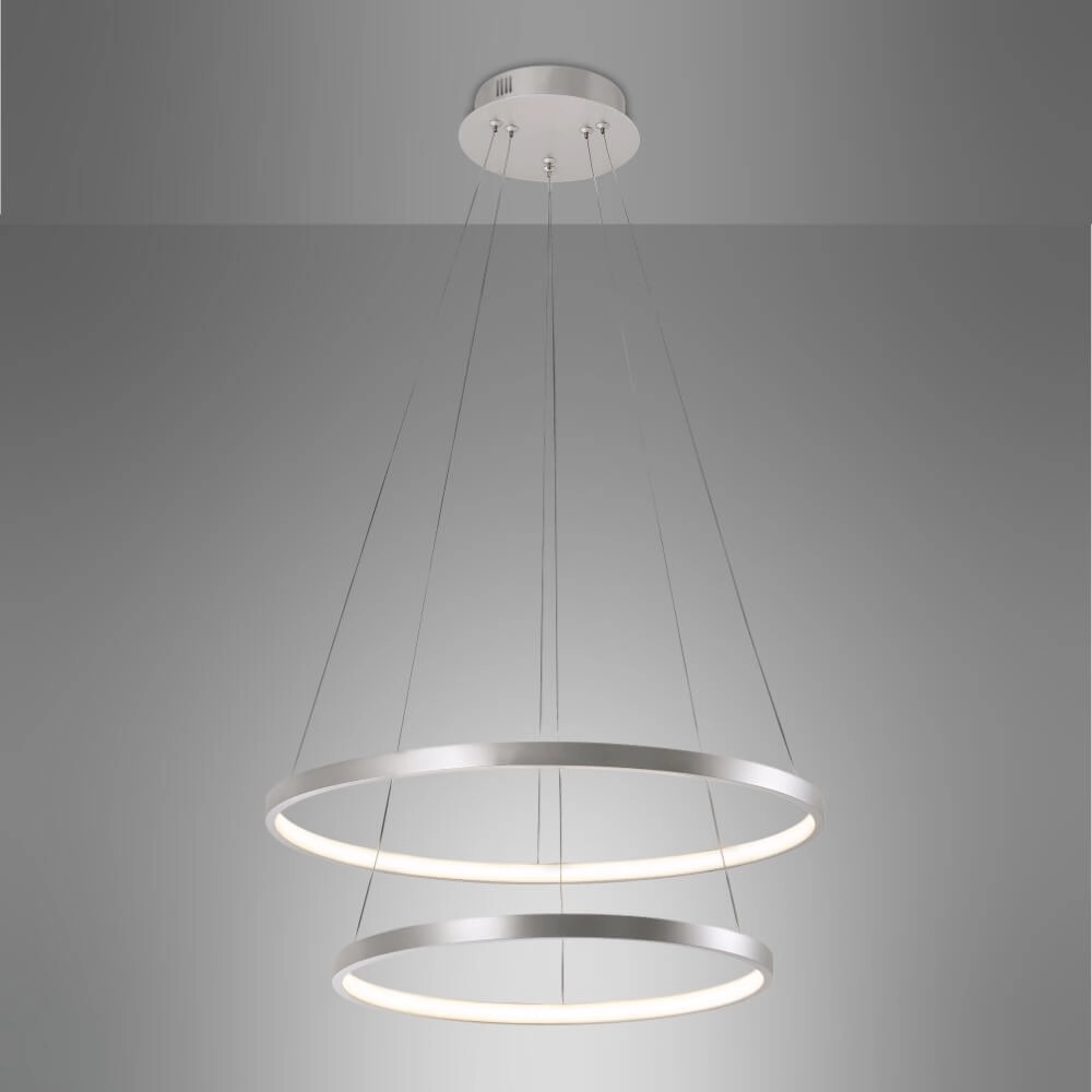 Ronde hanglamp Circle zilver Just Light 4043689960445