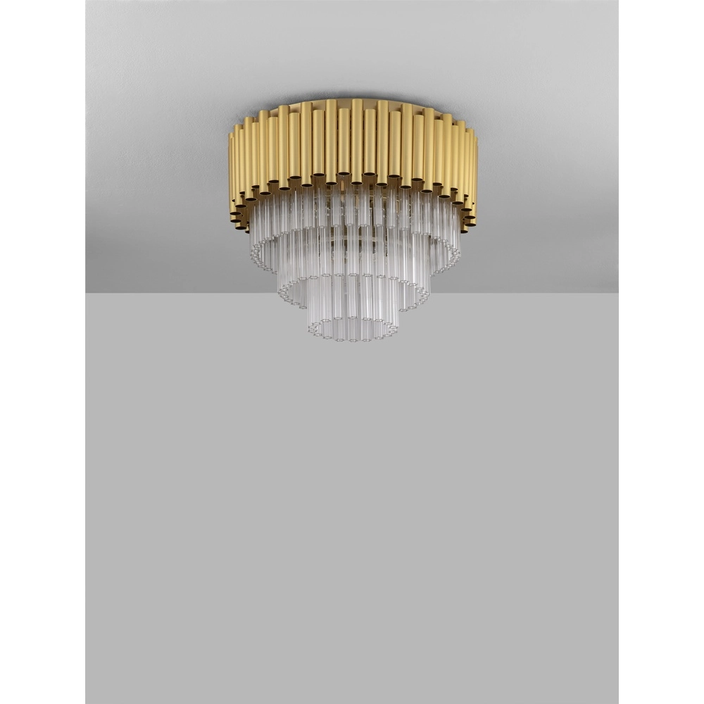 Plafondlamp Magnolia goud met kristal Ø 40cm Lyora 5212017434999