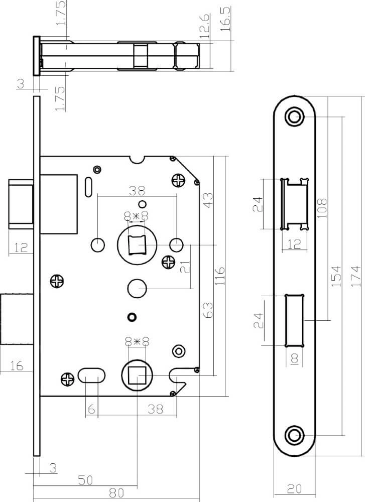 Slotkast toilet Domus RVS 63/8 Intersteel 8714186427347