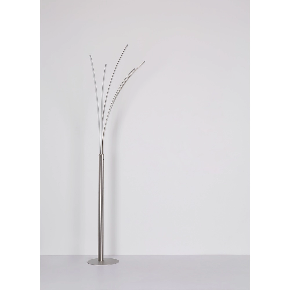 Moderne vloerlamp Bizzy nikkel Globo 9007371452712