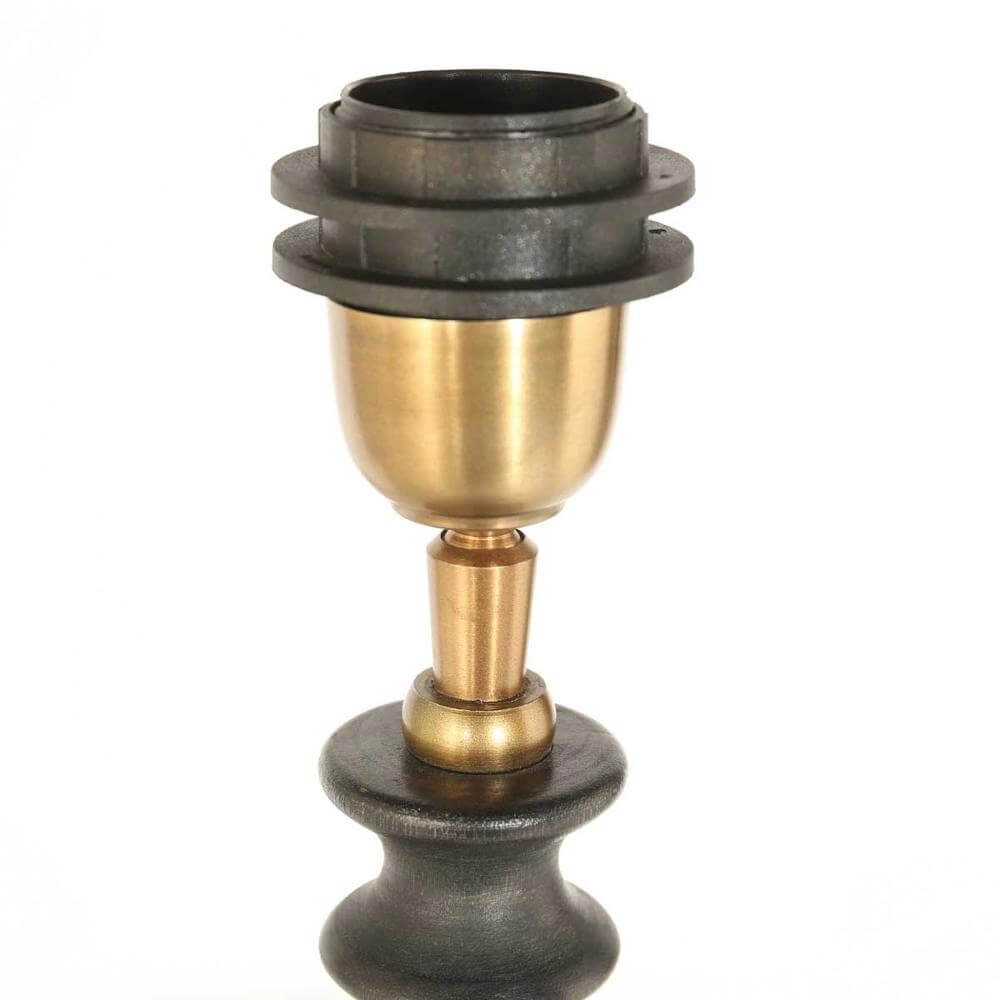 Tafellamp Bois zwart met lichtblauwe kap Steinhauer 8712746175202