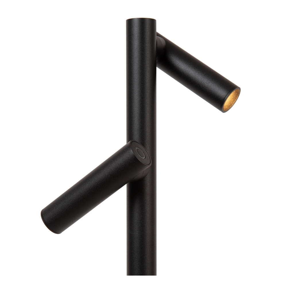 Oplaadbare leeslamp Antrim 2-lichts zwart IP54 Lucide 5411212272270