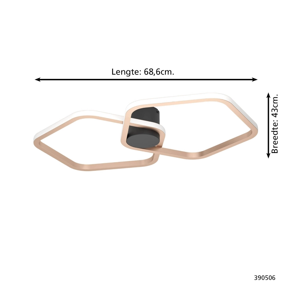 Unieke plafondlamp Estrella zwart met bruin Stars of Light 9008606357758