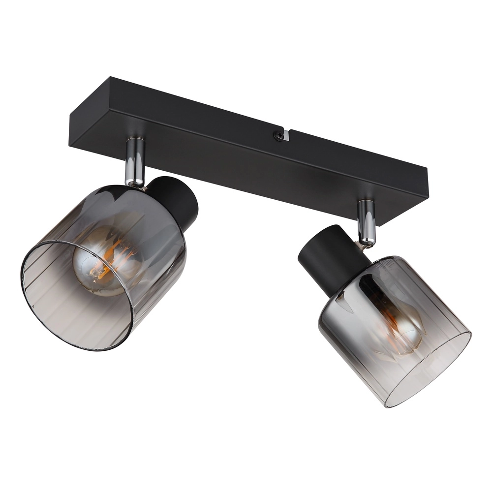 Plafondlamp Jack 2-lichts zwart Globo 9007371516834