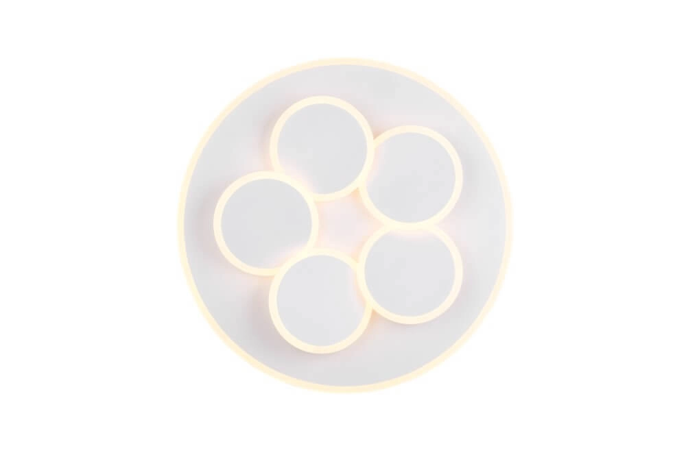 Moderne plafondlamp Mandala wit Ø 48cm Trio 4017807614077