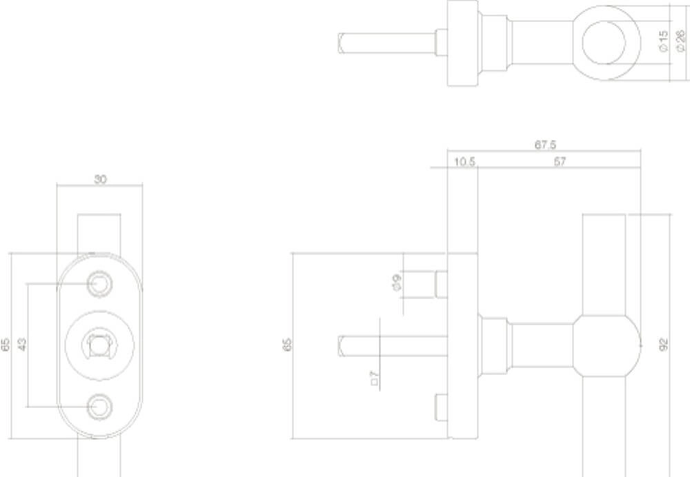 Raamkruk T-vorm Ventra RVS Intersteel 8714186112632
