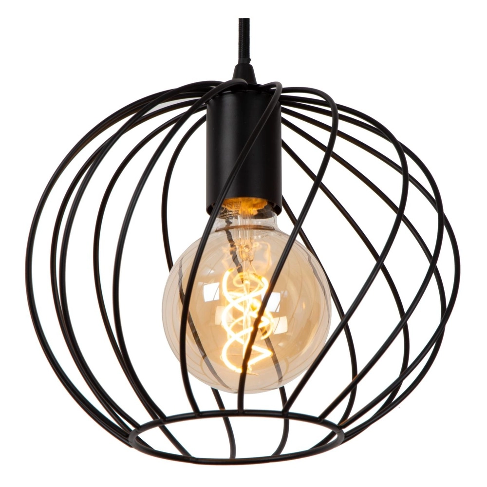 3-lichts hanglamp Danza zwart Lucide 5411212211552
