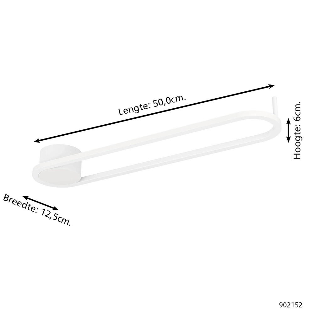 Strakke plafondlamp Collecorvino wit Eglo 9008606356638