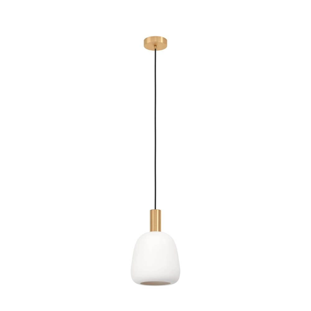 Gouden hanglamp Manzanares met wit glas Eglo 9008606235902