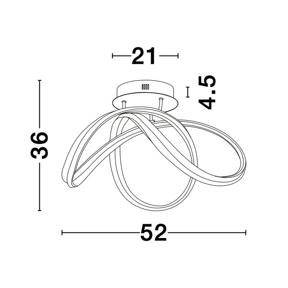 Design plafondlamp Truno zwart Lyora 5212017424228