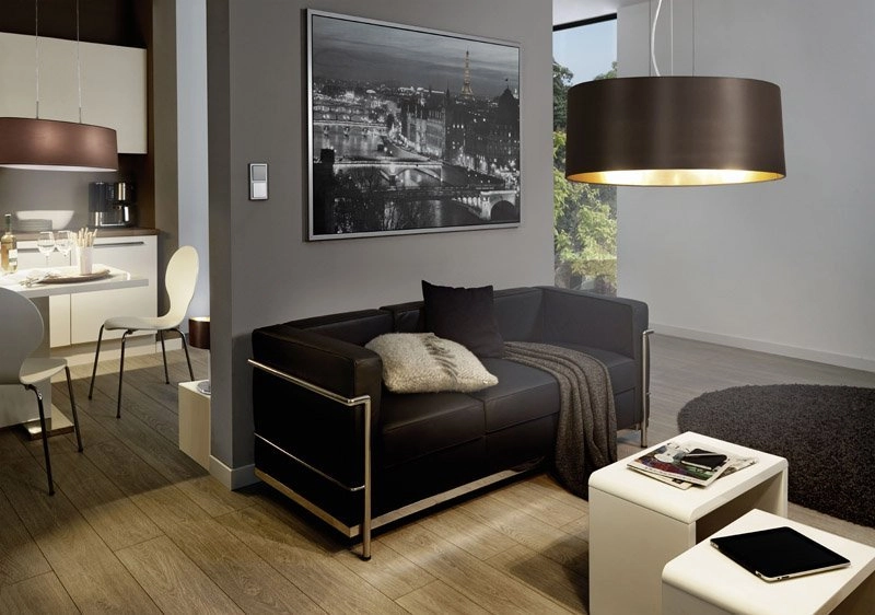 Landelijke hanglamp Maserlo 53cm zwart met goud Eglo 9002759316051