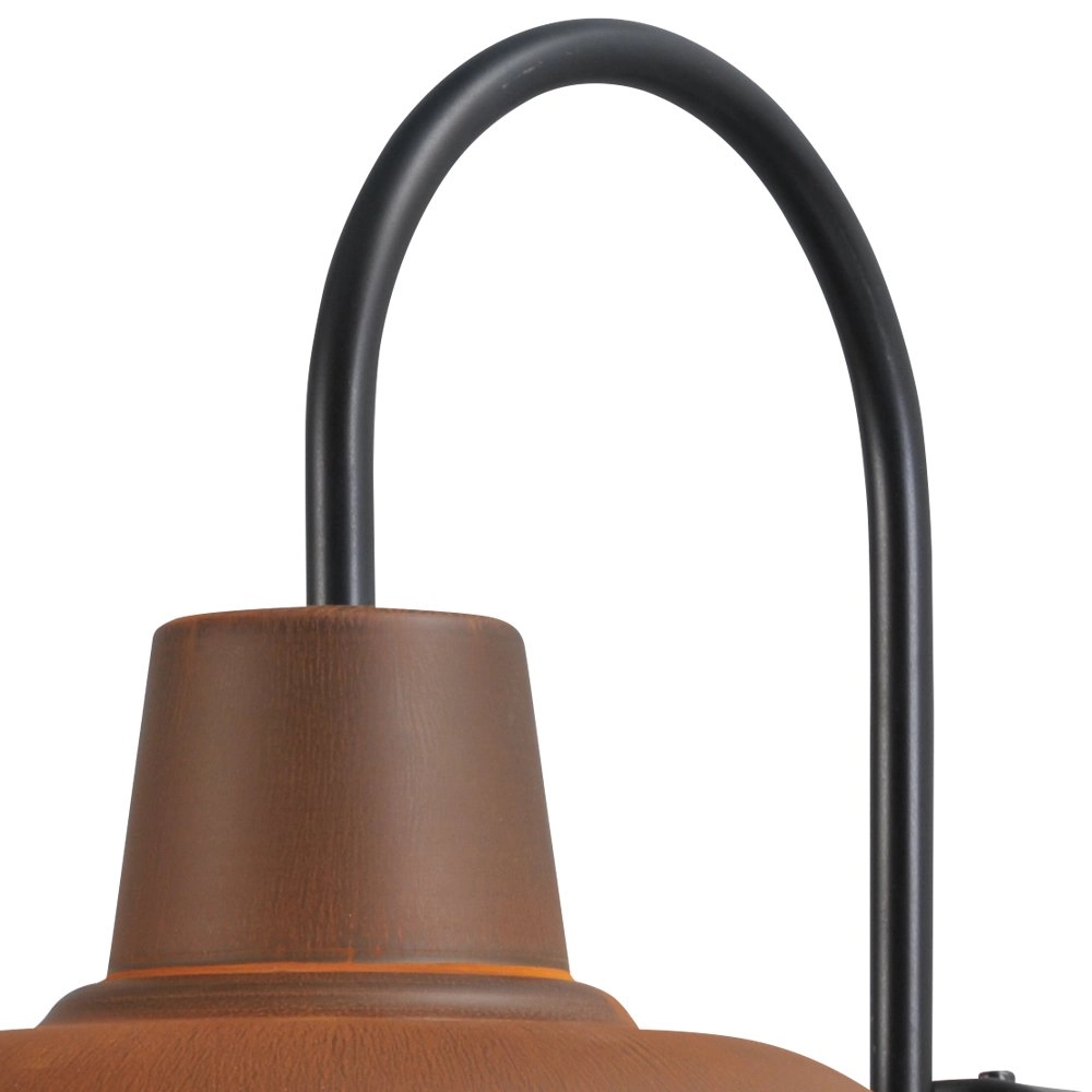 Roestbruine industrie wandlamp Industria Grid 33cm roestbruin met zwart Masterlight 8718121233246