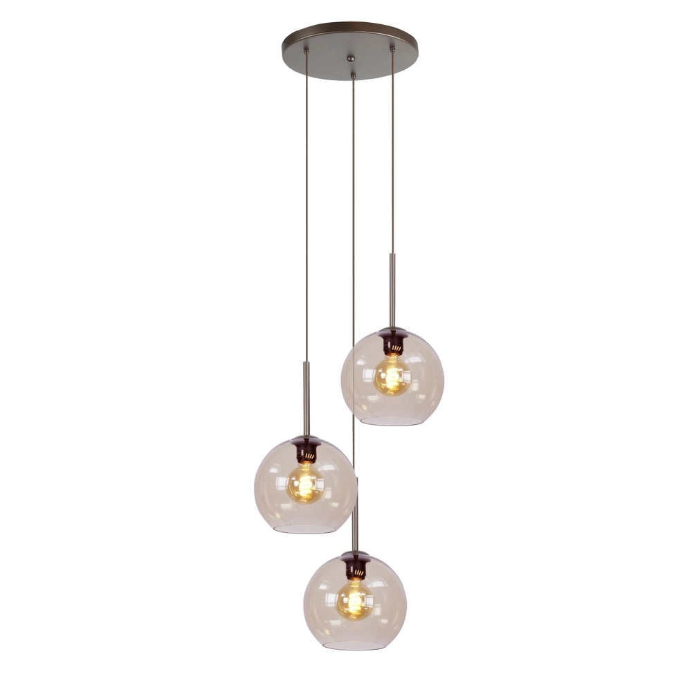 Hanglamp design Fantasy 3-lichts choco bruin