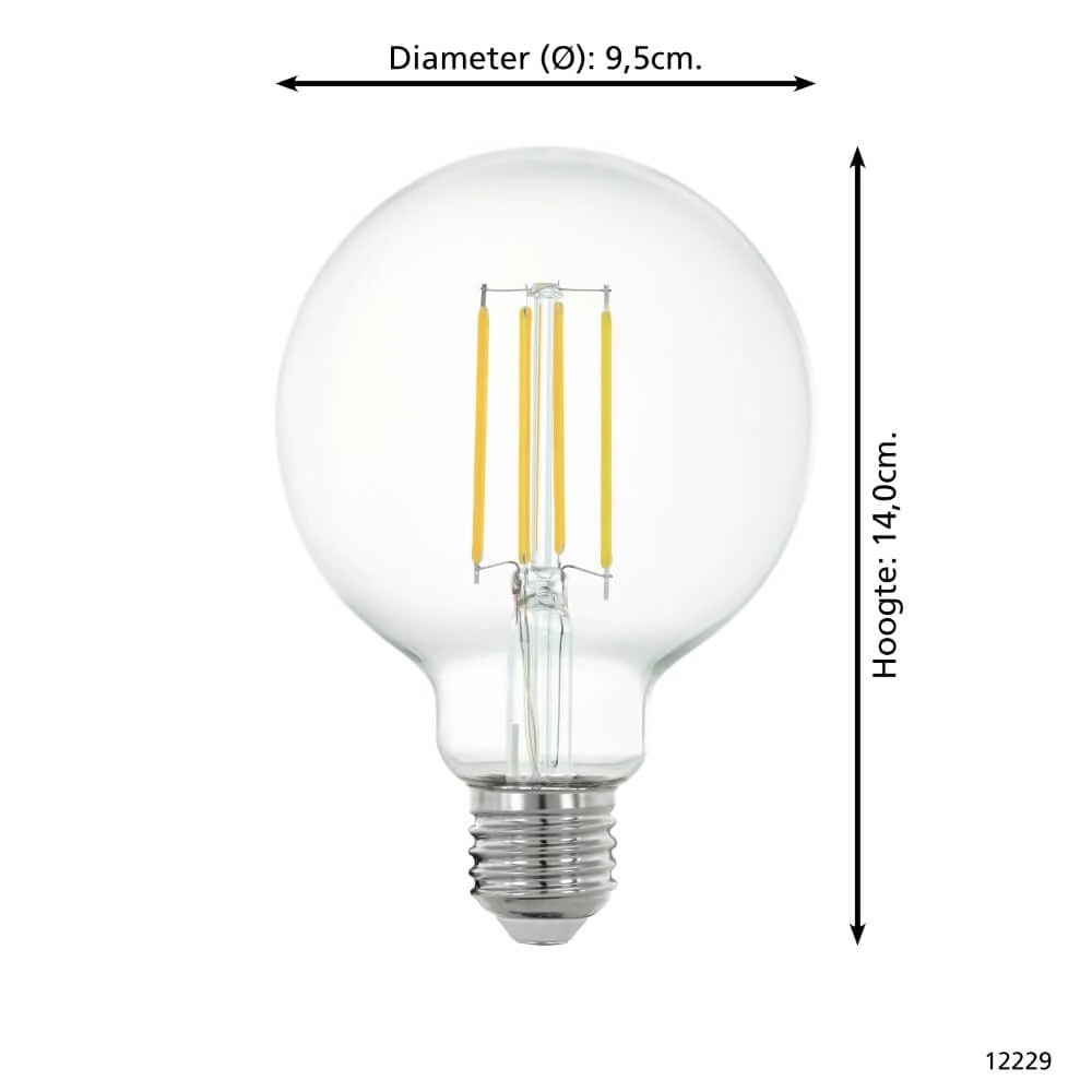 Led lampenbol Zigbee - E27 - 6 watt - 2700K - G95 Eglo 9002759122294