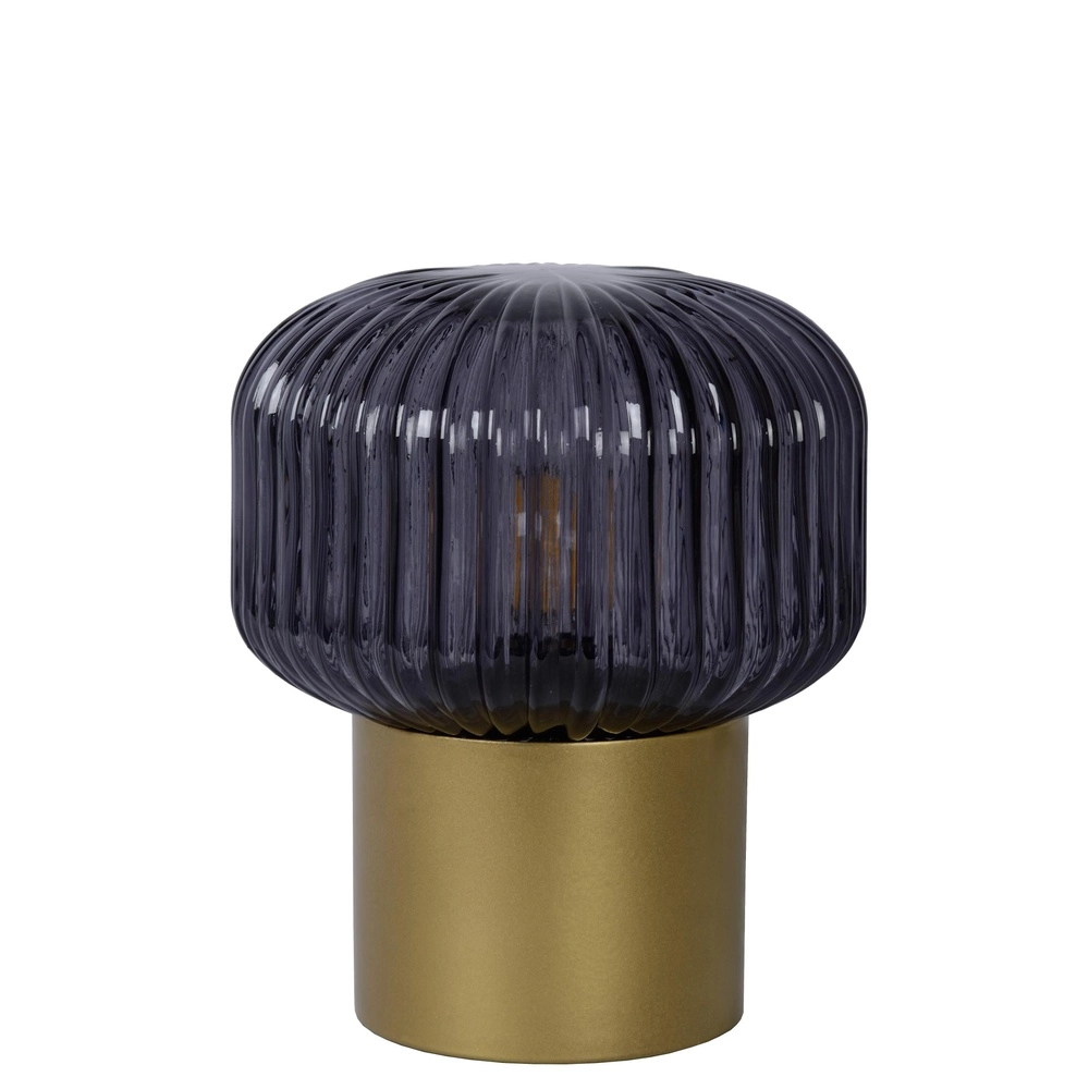 Tafellamp Jany goud met smoke glas