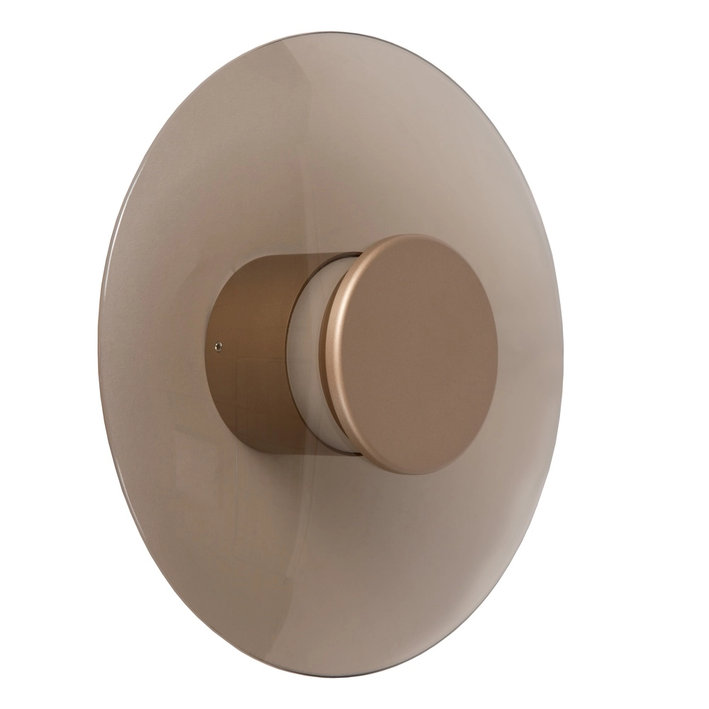 Led wandlamp Santiago Ø 23cm - champagne met amber glas Premium by Lucide 5411212221896