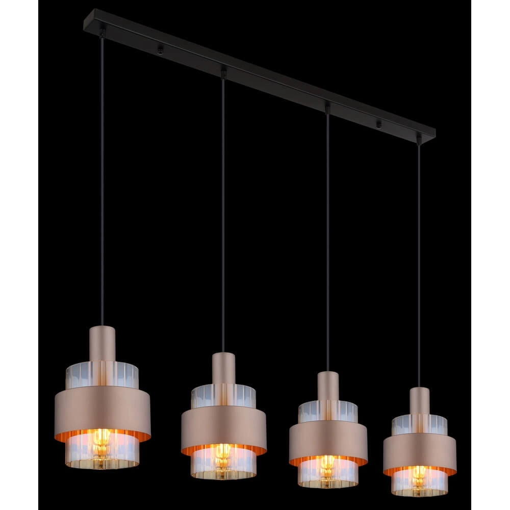 Hanglamp Milley brons 4-lichts Globo 9007371468676