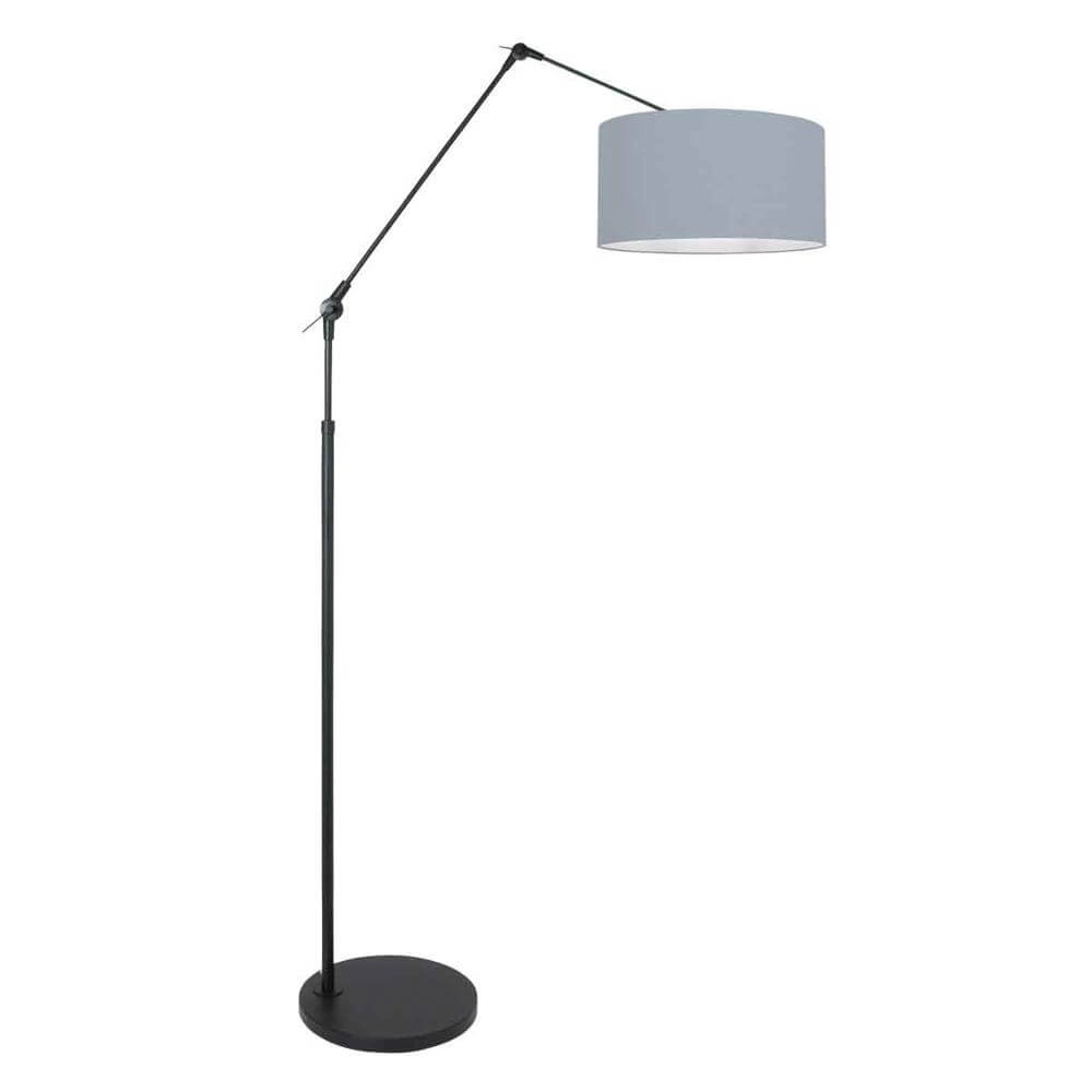 Vloerlamp Prestige Chic zwart met lichtblauwe kap