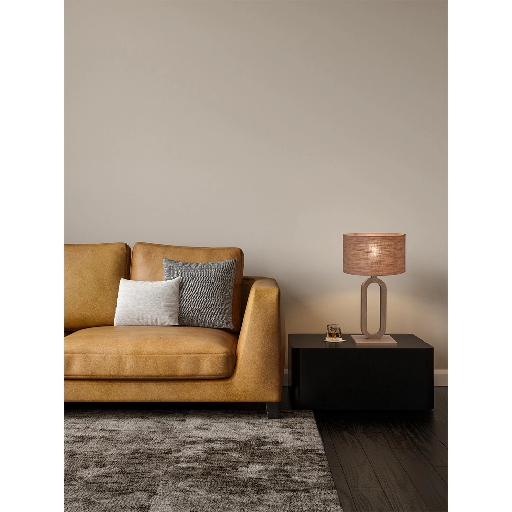Tafellamp Sino Loop 54cm donker hout Masterlight