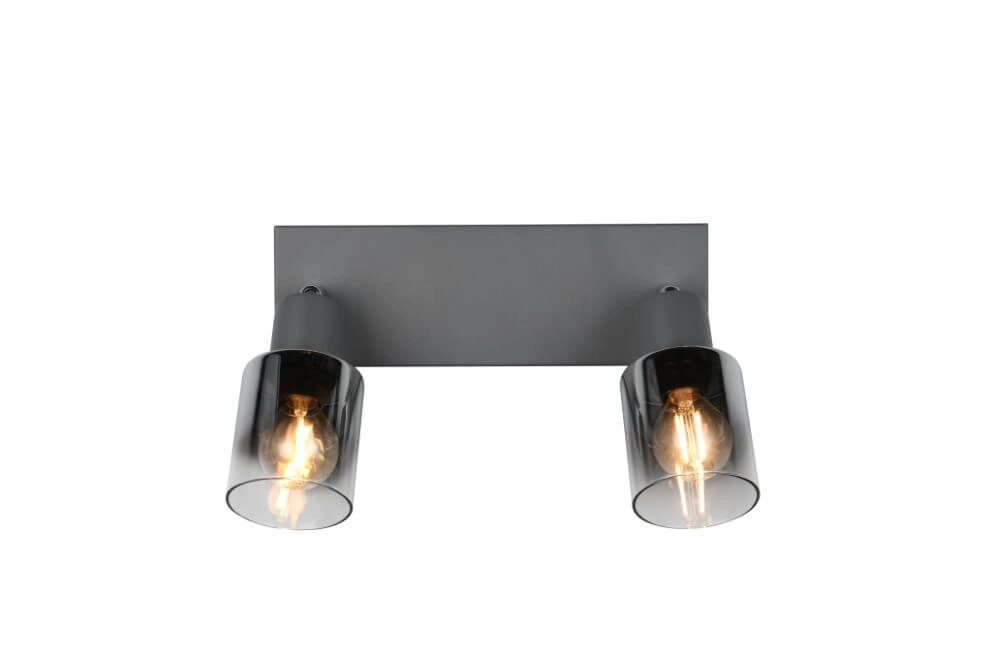 2-lichts plafondlamp Cadiz zwart Trio 4017807615760