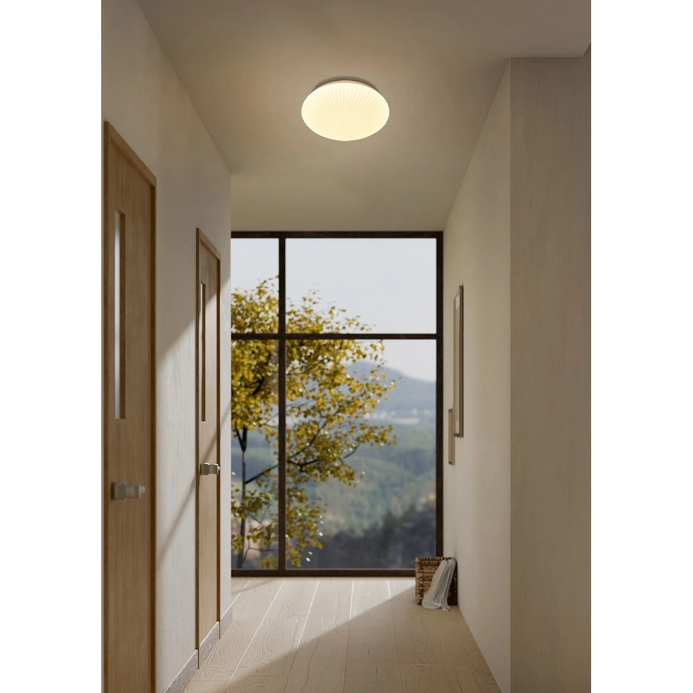 Plafonniere Malta Ø 30cm streep - 3-staps CCT Searchlight 5053423297767