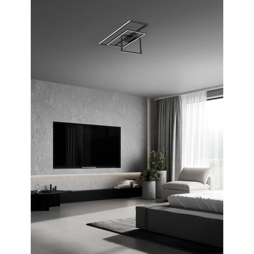 Plafondlamp Clea zwart 92cm Plafondlamp Clea zwart 92cm