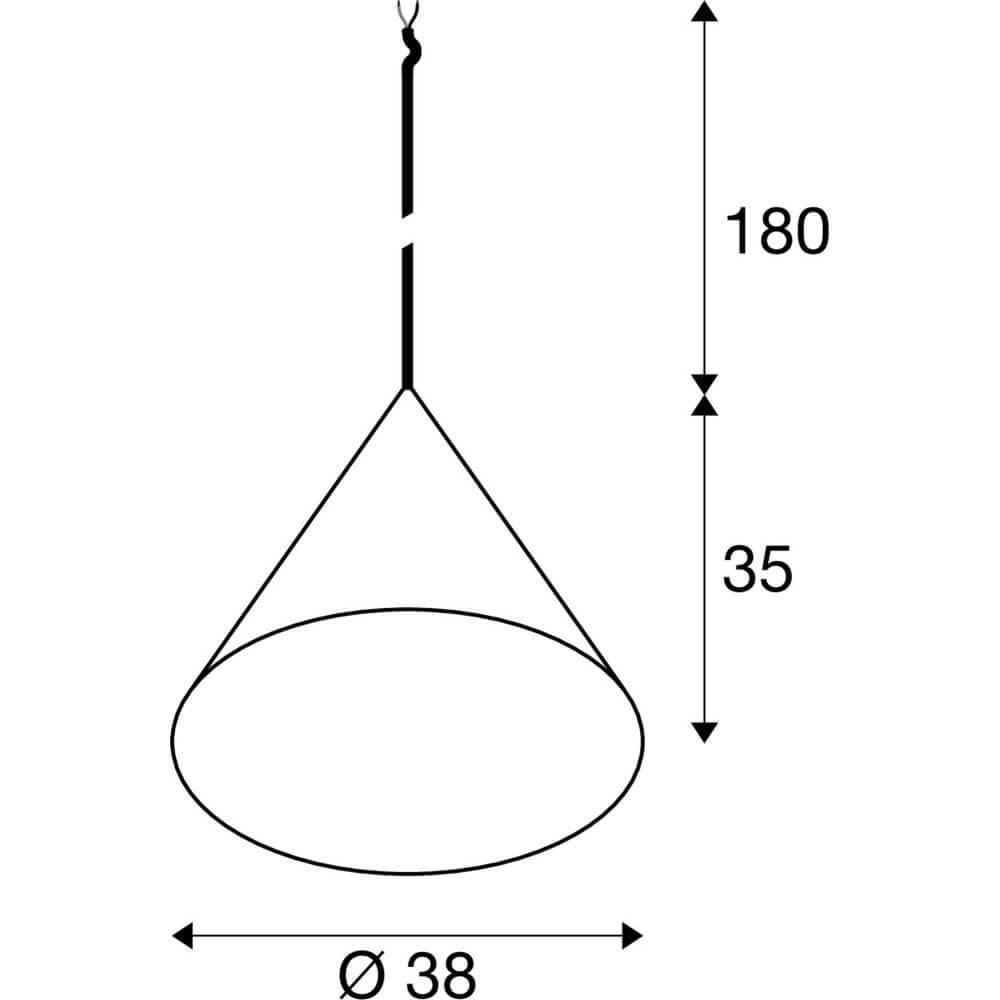 Hanglamp Magico 38 zwart met goud Ø 38cm SLV 4024163297141