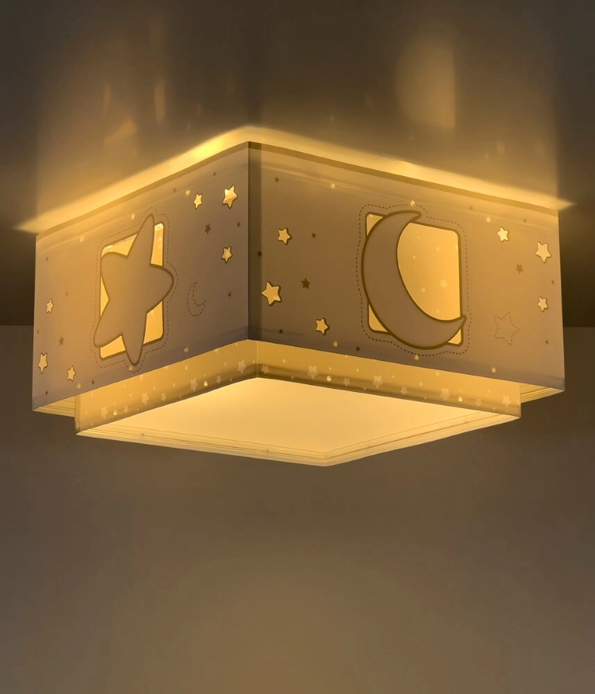 Vierkante plafondlamp Moonlight grijs Dalber 8420406632360