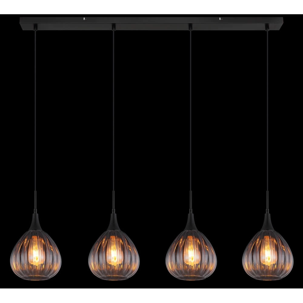 Zwarte hanglamp Olsen 4-lichts Globo 9007371459803