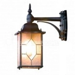 Buitenlamp Milano Down zwart zilver gevlamd