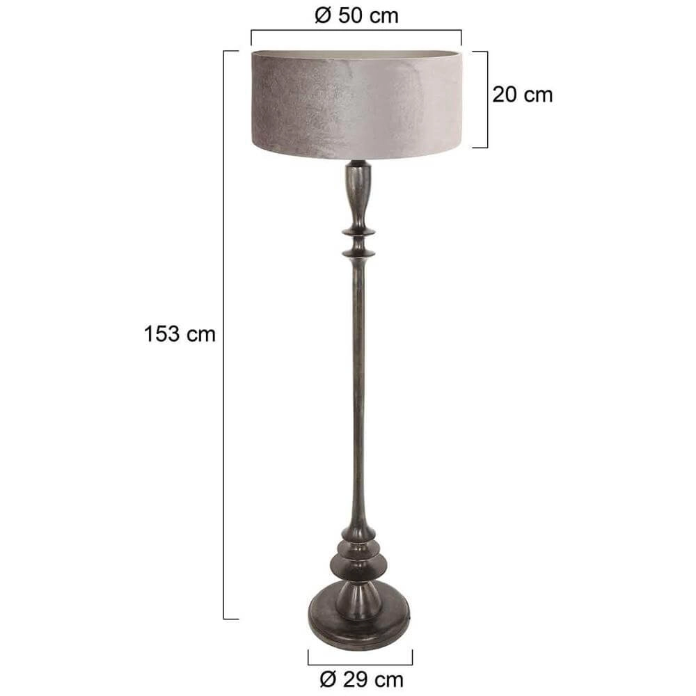 Vloerlamp Bois met zilvere kap Steinhauer 8712746172751