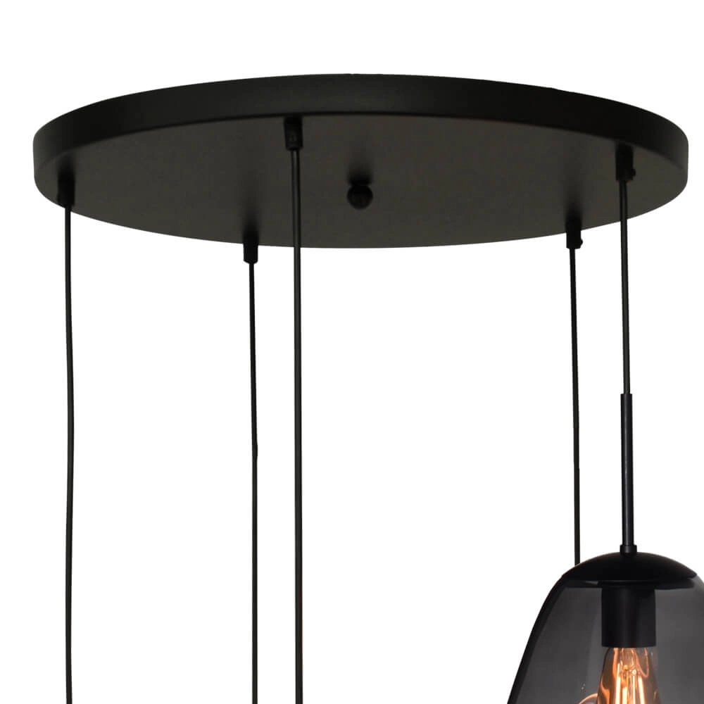 Vide hanglamp Lava 5x smoke glas Masterlight 8718121286549