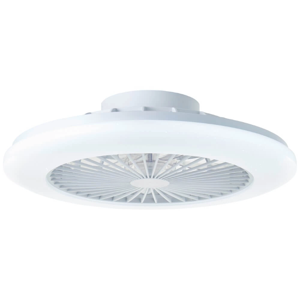 Witte ventilator Salerno met RGB functie Brilliant 4004353433238