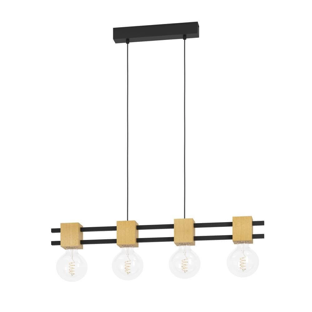 Strakke hanglamp Levantara 4-lichts
