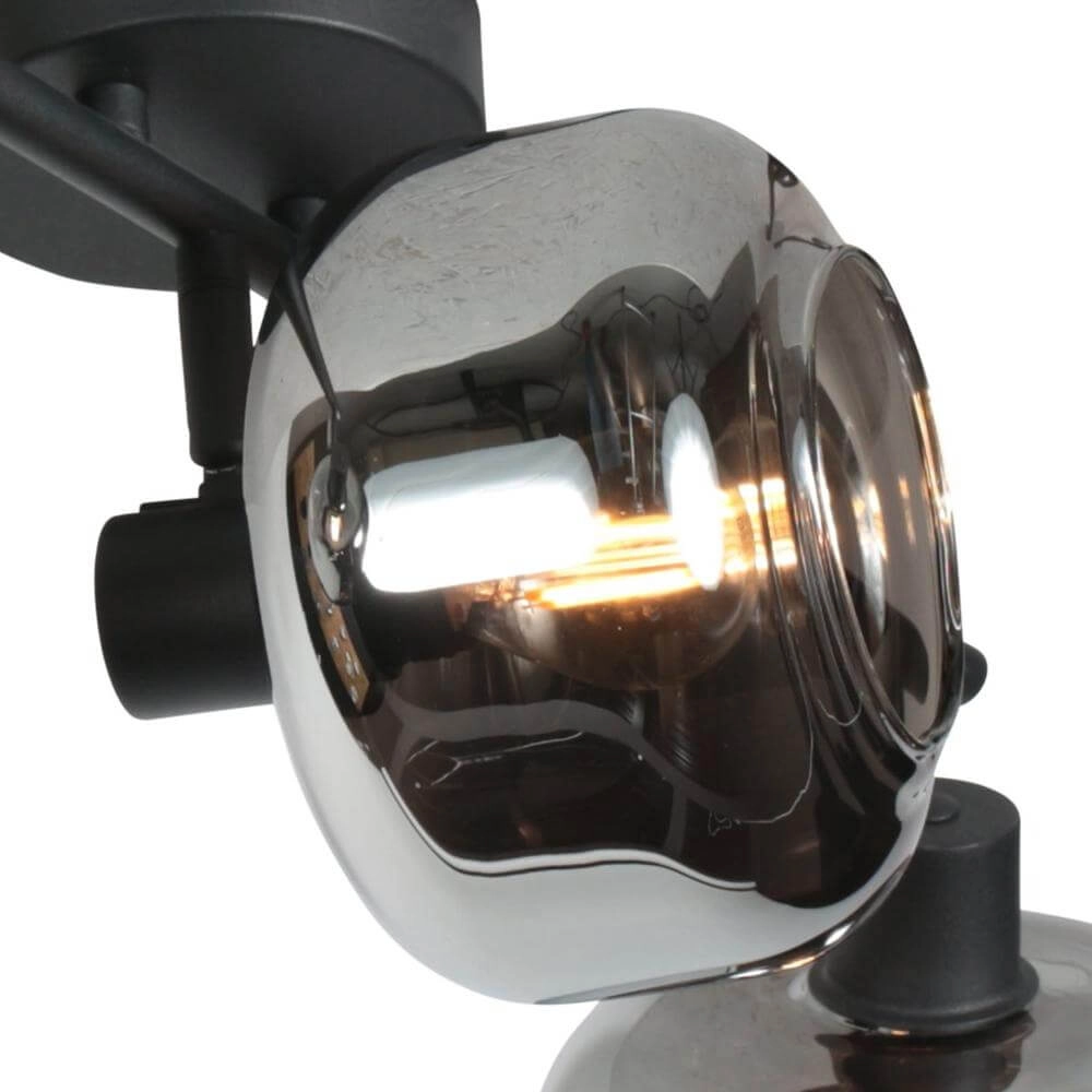 Zwarte plafondlamp Tenebris 3-lichts Steinhauer 8712746178128