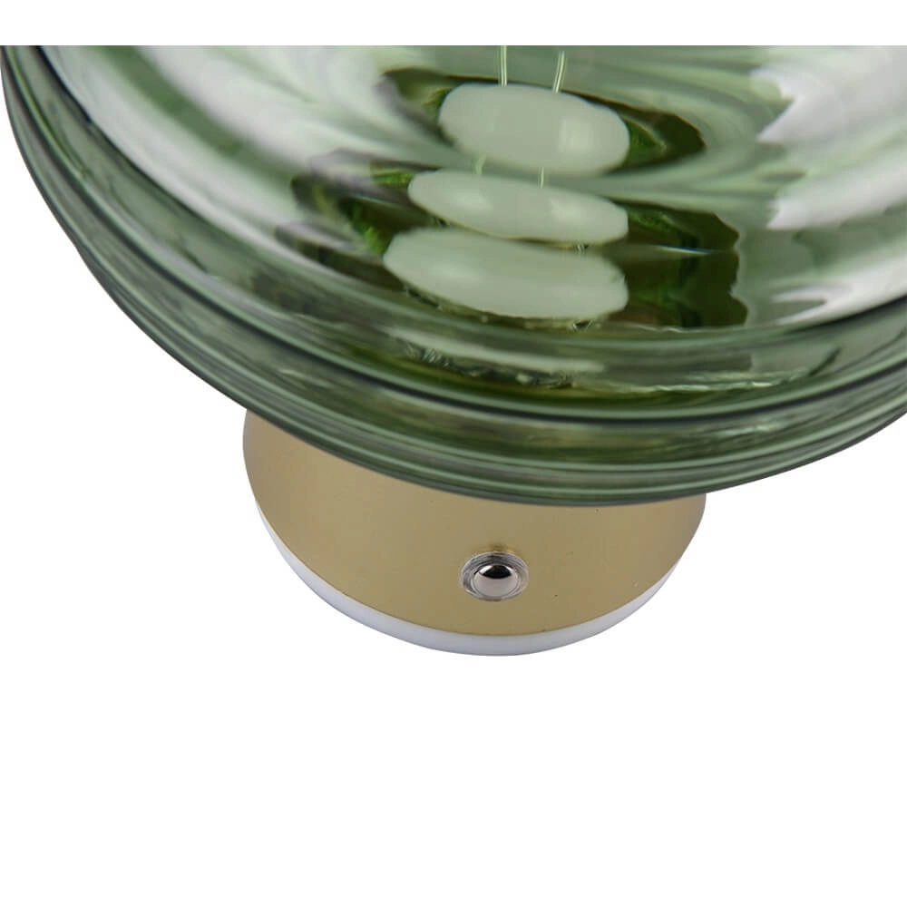 Wandlamp Earl groen glas oplaadbaar Trio 4017807643459