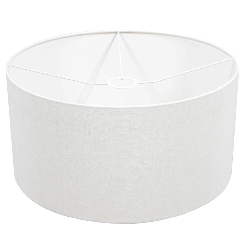 Landelijke schemerlamp Lyons S met witte linnen kap Steinhauer 8712746166699