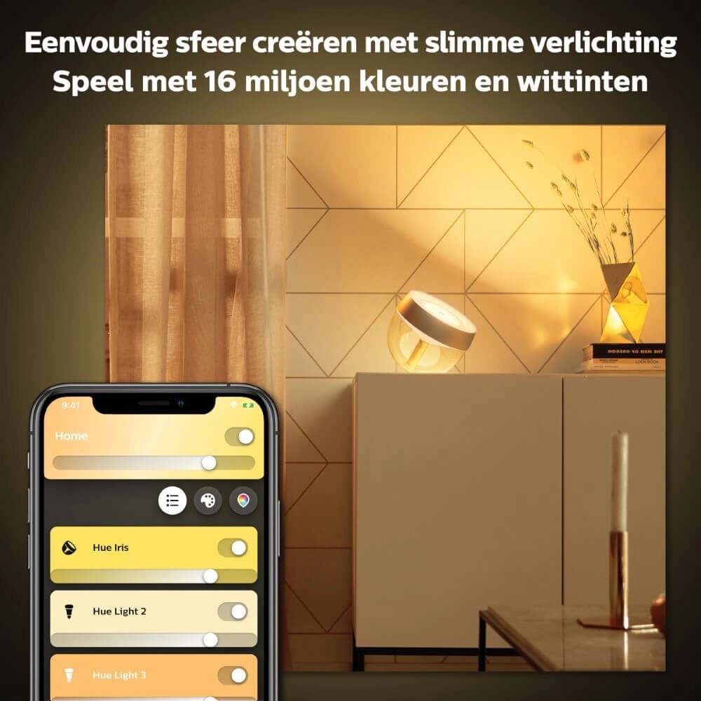 Uplight Hue Iris - White and color goud Philips 8719514410732