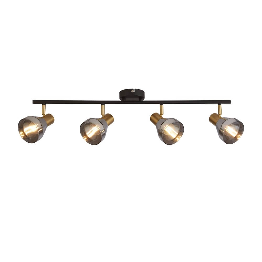 Plafondlamp Westminster met smoke glas 4-lichts Plafondlamp Westminster met smoke glas 4-lichts