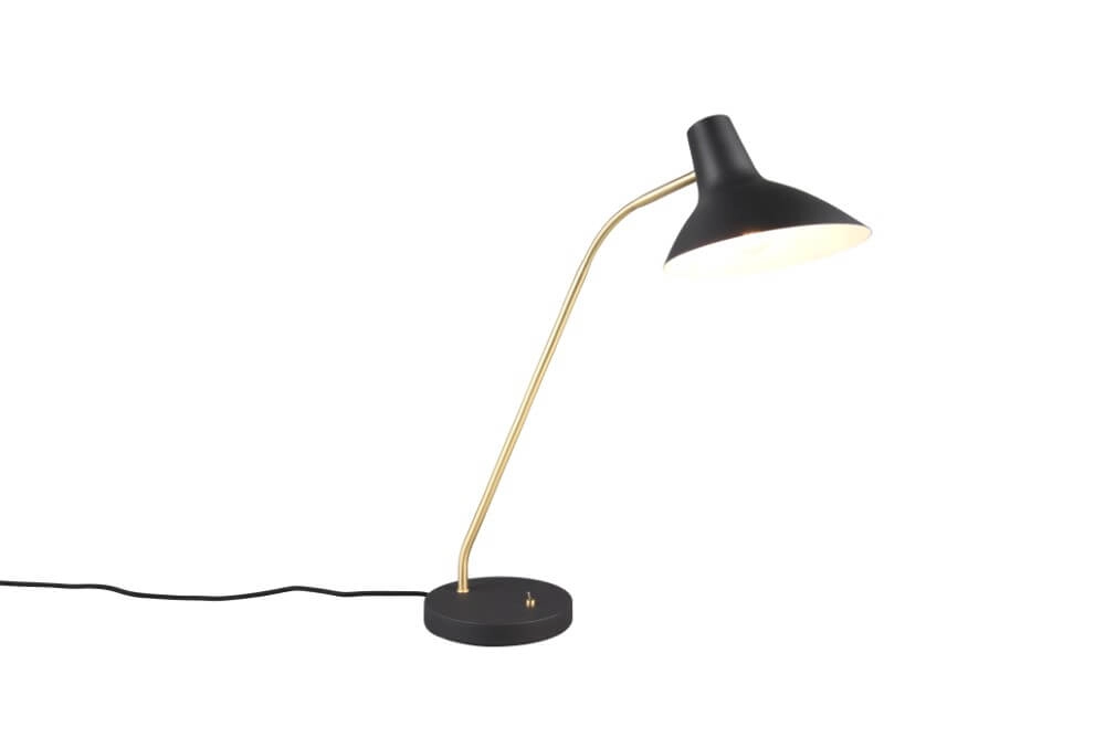 Strakke bureaulamp Traveller zwart Strakke bureaulamp Traveller zwart
