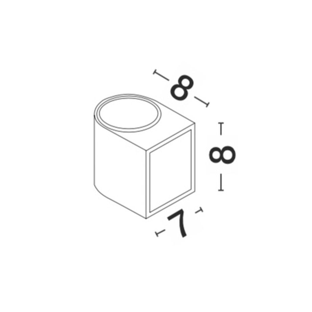 Ronde spot Nero wit down Lyora 5212017417411