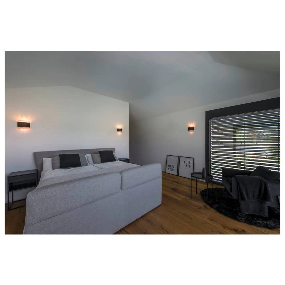 Slaapkamer wandlamp Pantilo Rope zwart met smoke glas SLV 4024163280877