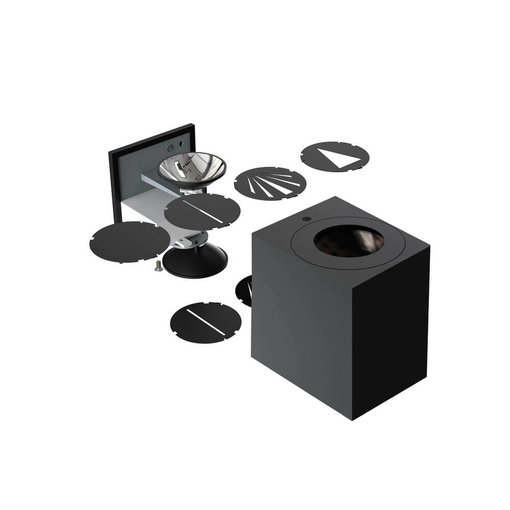 Vierkante spot Canto wit up up & down Nordlux 5701581482982