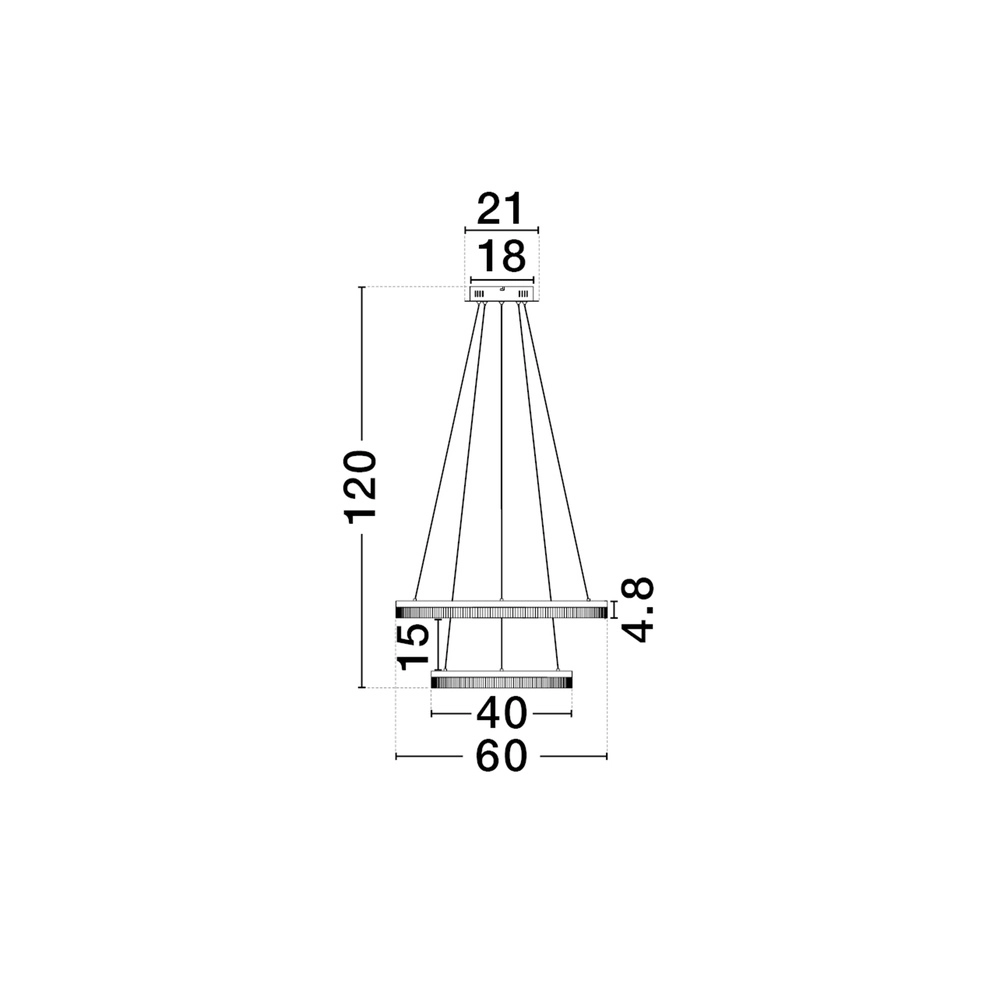 Gouden hanglamp Luana 2-lichts Lyora 5212017479686