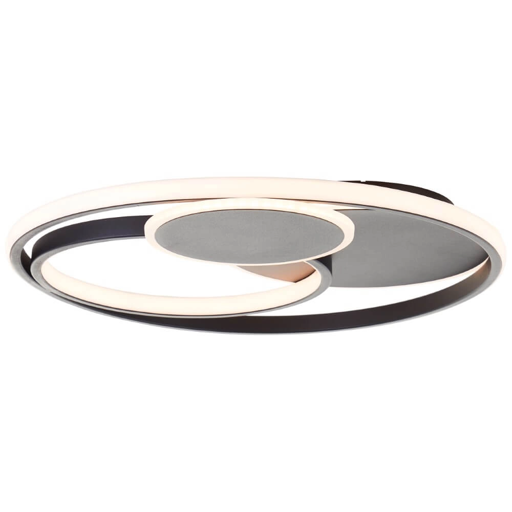 Dimbare plafondlamp Runda zwart Brilliant 4004353447396