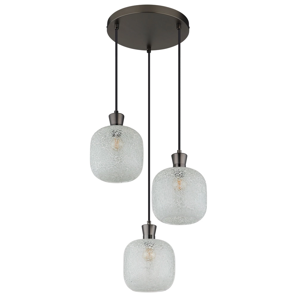 3-lichts hanglamp Brokana gunmetal Globo 9007371578467